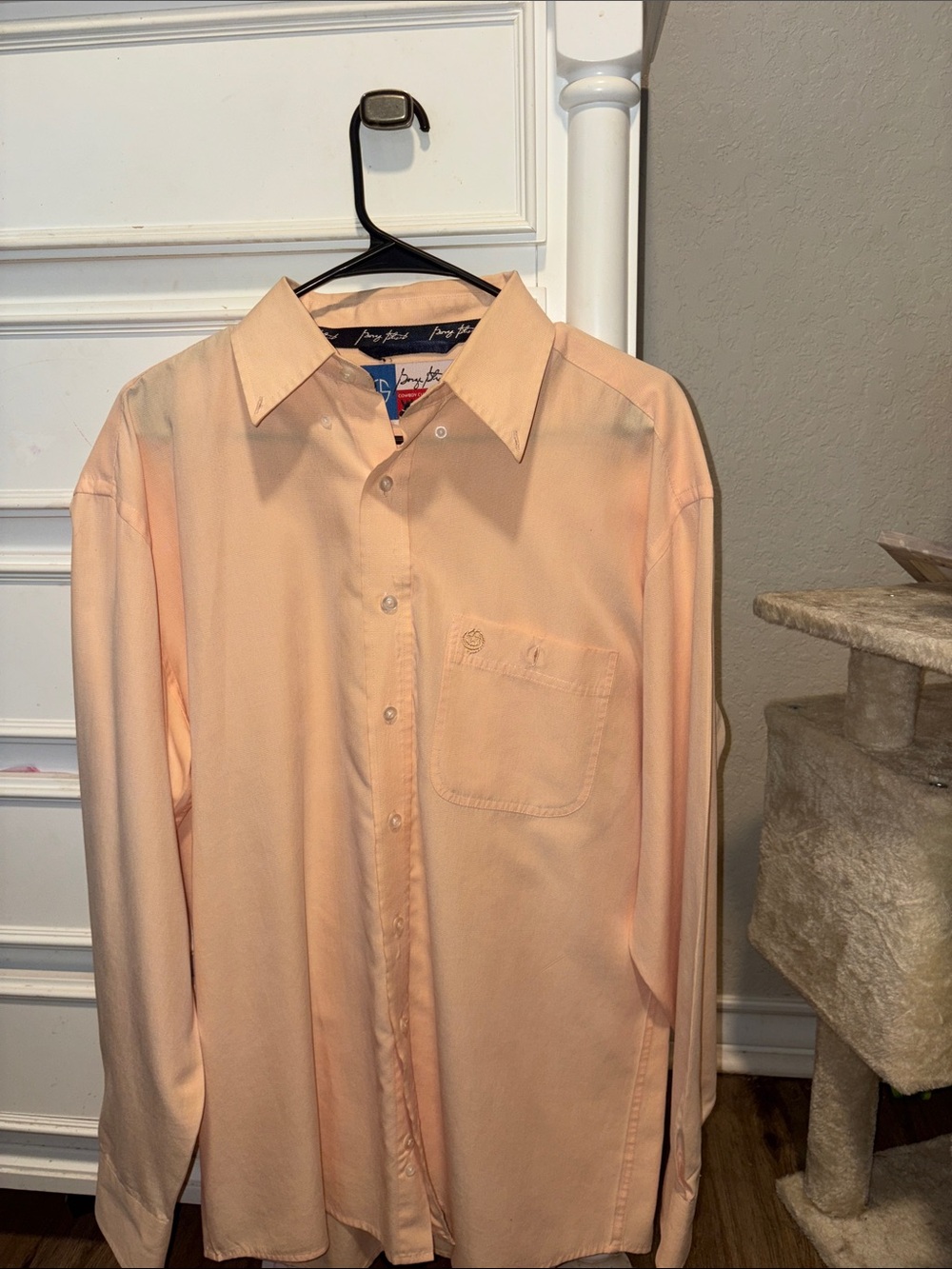 Tommy Bahama Men's Light Peach Long-Sleeve Button-Up Shirt
